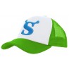 Kids' trucker cap - mod. 3822:White, Polyester, Green